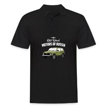Les moteurs de la vieille école de la Russie Lada Niva - Polo Homme - noir - Devant - Kai (181cm)