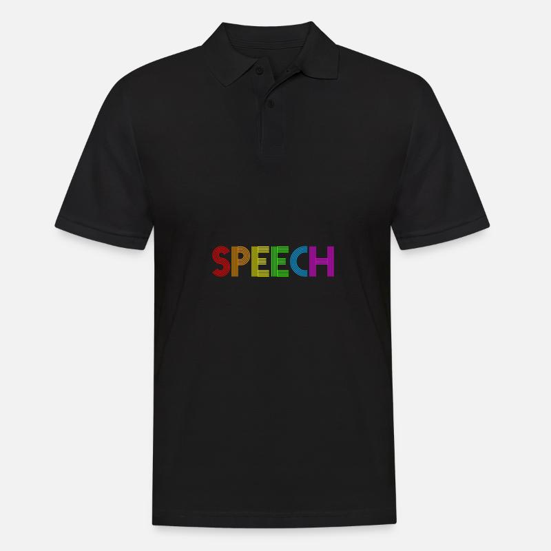 Speech - Männer Poloshirt - Schwarz