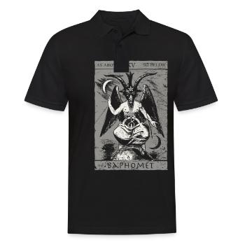 Sigil Of Baphomet - Tarot Card Devil Satanic 666 - Männer Poloshirt - Schwarz - Vorne - Kai (181cm)