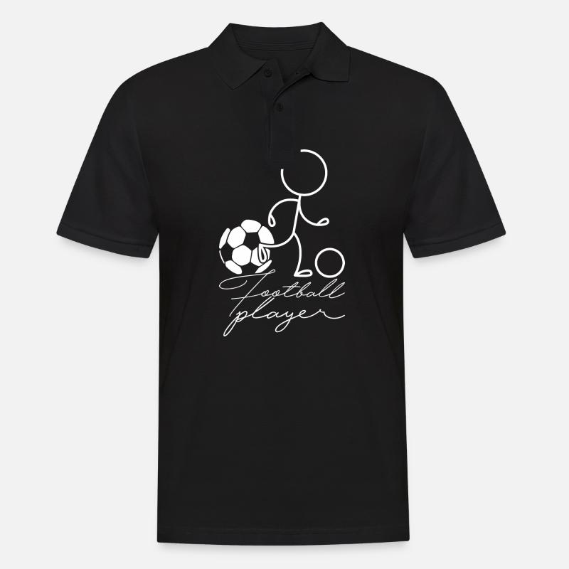 Fußballspieler - Männer Poloshirt - Schwarz