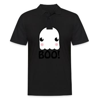 Cute ghost. - Men's Polo Shirt - black - Front - Kai (181cm)