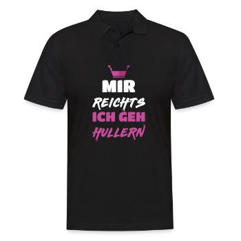 Huller Hoop Mir reichts ich geh Hullern Krone Hula - Männer Poloshirt - Schwarz - Vorne - Kai (181cm)