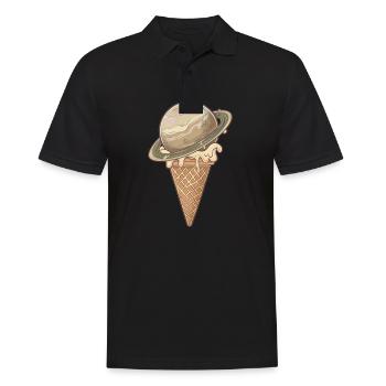 Planète de glace Saturne - Polo Homme - noir - Devant - Kai (181cm)