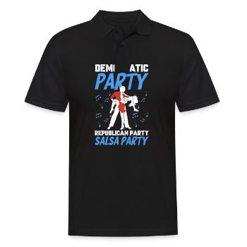 Democratic party Republican party Salsa party - Men's Polo Shirt - black - Front - Kai (181cm)