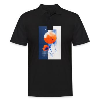 Mohnblume - Männer Poloshirt - Schwarz - Vorne - Kai (181cm)