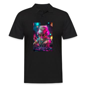 DJ Baby Droppin' Beats - Männer Poloshirt - Schwarz - Vorne - Kai (181cm)