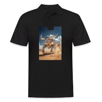 Chrome Bull Power Charge - Men's Polo Shirt - black - Front - Kai (181cm)
