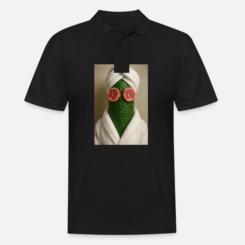 Cucumber Spa Day Gone Wrong - Men's Polo Shirt - black