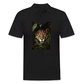 Jaguar Hidden in the Jungle - Men's Polo Shirt - black - Front - Kai (181cm)