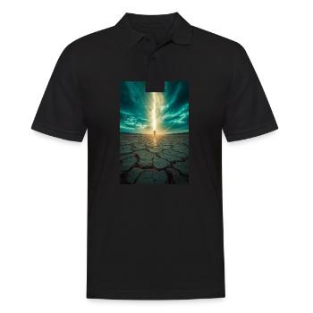 Vom Licht auserwählt - Männer Poloshirt - Schwarz - Vorne - Kai (181cm)
