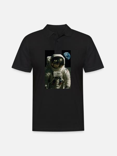 Mondlandung Hoax Konzeptkunst - Männer Poloshirt - Schwarz