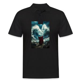 La force divine la mer - Polo Homme - noir - Devant - Kai (181cm)