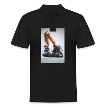 Leistungsstarke Baggermaschine - Männer Poloshirt - Schwarz - Vorne - Kai (181cm)