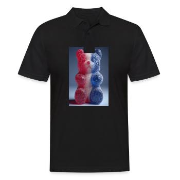 Drapeau français Gummy Bear - Polo Homme - noir - Devant - Kai (181cm)