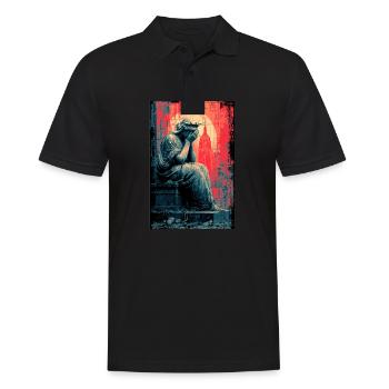 Crying Statue of Liberty - Men's Polo Shirt - black - Front - Kai (181cm)