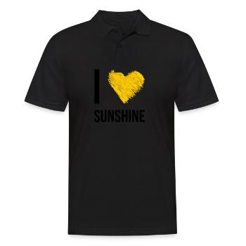 J'aime le soleil - Polo Homme - noir - Devant - Kai (181cm)