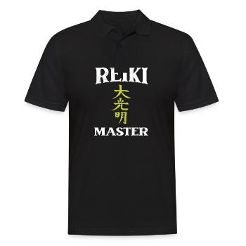 Maître Reiki | Ésotérisme Spiritualité Cadeaux - Polo Homme - noir - Devant - Kai (181cm)