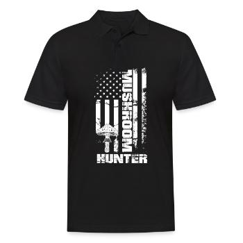 Cueilleurs de champignons et amis champignons - Polo Homme - noir - Devant - Kai (181cm)