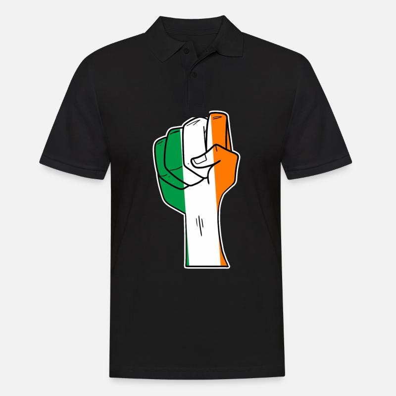 Irland - Männer Poloshirt - Schwarz