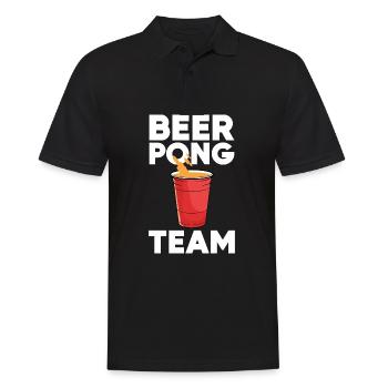 Beerpong Beer Pong Beer Pong Team - Men's Polo Shirt - black - Front - Kai (181cm)