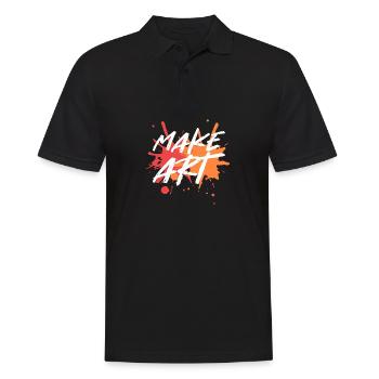 Kunst machen Sketcher oder Cartoonist Gift - Männer Poloshirt - Schwarz - Vorne - Kai (181cm)