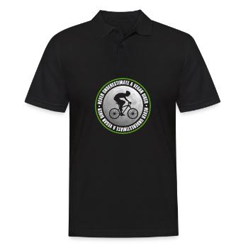 Merveilleuse citation de motard végétalien - Polo Homme - noir - Devant - Kai (181cm)