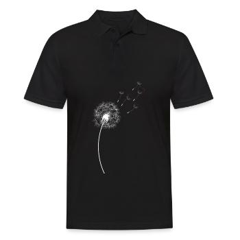 Dandelion Heart Valentine's Day Dandelion - Men's Polo Shirt - black - Front - Kai (181cm)