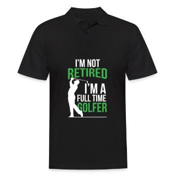Ruhestand Ich bin nicht im Ruhestand Ich bin ein Vollzeitgolfer - Männer Poloshirt - Schwarz - Vorne - Kai (181cm)