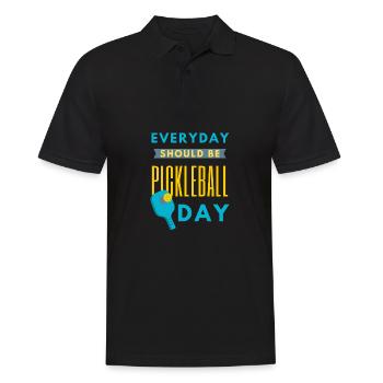 Everyday Should Be Pickleball Day Funny Quote - Men's Polo Shirt - black - Front - Kai (181cm)