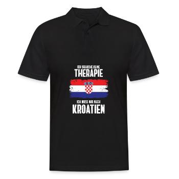 Therapie Kroatien Adria Urlaub Geschenk Sommer - Männer Poloshirt - Schwarz - Vorne - Kai (181cm)