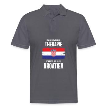 Therapie Kroatien Adria Urlaub Geschenk Sommer - Männer Poloshirt - Anthrazit - Vorne - Nico (186cm)