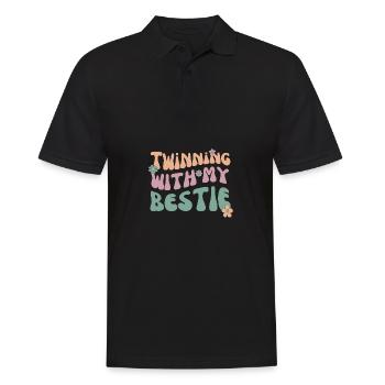 Jumelage avec My Bestie Spirit Week Twin Day - Polo Homme - noir - Devant - Kai (181cm)