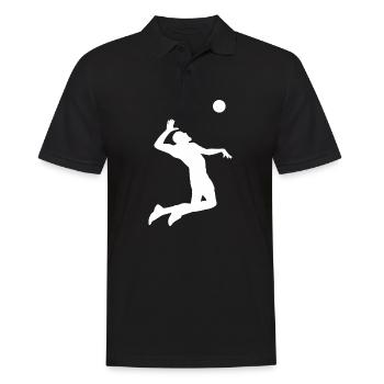 Joueur de beach-volley sportif - Polo Homme - noir - Devant - Kai (181cm)