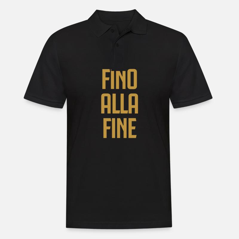 FINO ALLA FEIN - Männer Poloshirt - Schwarz