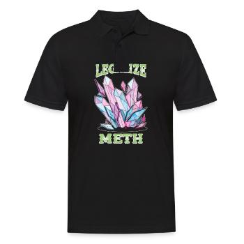 Légaliser Meth Chrystal Meth - Polo Homme - noir - Devant - Kai (181cm)