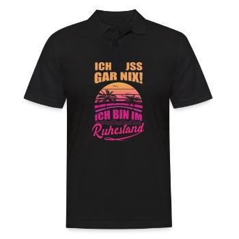 Ruhestand Urlaub Rente Rentner Rentnerin Geschenk - Männer Poloshirt - Schwarz - Vorne - Kai (181cm)