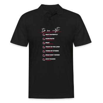 To Do Liste Christlich - Männer Poloshirt - Schwarz - Vorne - Kai (181cm)