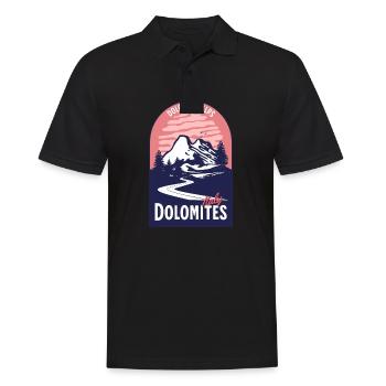 Dolomites Italie Coucher de Soleil de Montagne - Polo Homme - noir - Devant - Kai (181cm)