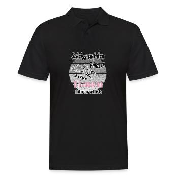 Frauen Auto fahren Autofahrerinnen - Männer Poloshirt - Schwarz - Vorne - Kai (181cm)