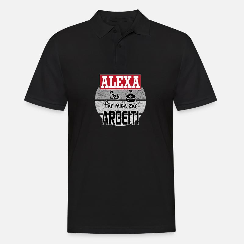 Sprüche Arbeit Beruf Alexa - Männer Poloshirt - Schwarz