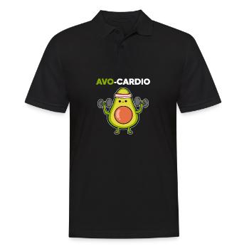 AVO-Cardio Avocado-Liebhaber Gift - Männer Poloshirt - Schwarz - Vorne - Kai (181cm)