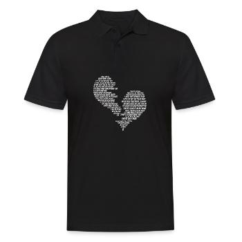 Cœur brisé dans les relations Cadeau - Polo Homme - noir - Devant - Kai (181cm)