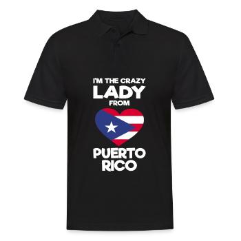 Puerto Rico Flagge | Puerto Ricaner Geschenkideen - Männer Poloshirt - Schwarz - Vorne - Kai (181cm)