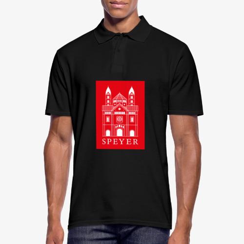 Speyer - Dom - Red - Classic Font - Männer Poloshirt