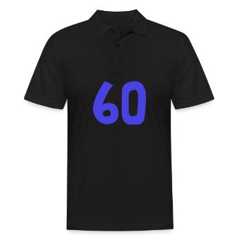 60. 60 ANS. 60e ANNIVERSAIRE. ANNIVERSAIRE 60 ANS. - Polo Homme - noir - Devant - Kai (181cm)