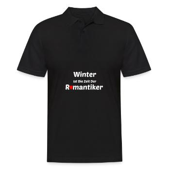 Winter Romantiker Romantisch - Männer Poloshirt - Schwarz - Vorne - Kai (181cm)