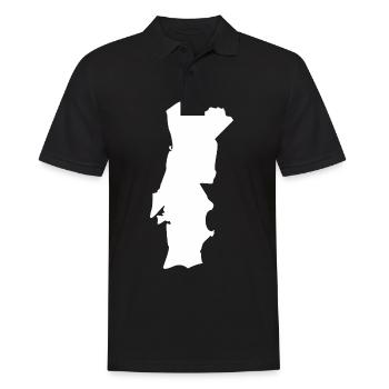 Drapeau de la carte du Portugal - Polo Homme - noir - Devant - Kai (181cm)