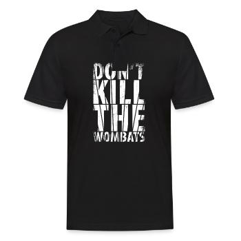 Wombats australisches Beuteltier - Männer Poloshirt - Schwarz - Vorne - Kai (181cm)