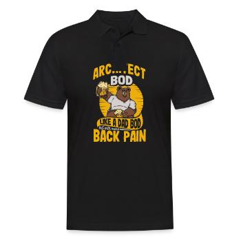 Architecte Bod Like A Dad Bod Dessinateur Drôle - Polo Homme - noir - Devant - Kai (181cm)