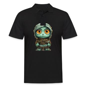 Halloween Spooky Cartoon Mummy - Männer Poloshirt - Schwarz - Vorne - Kai (181cm)